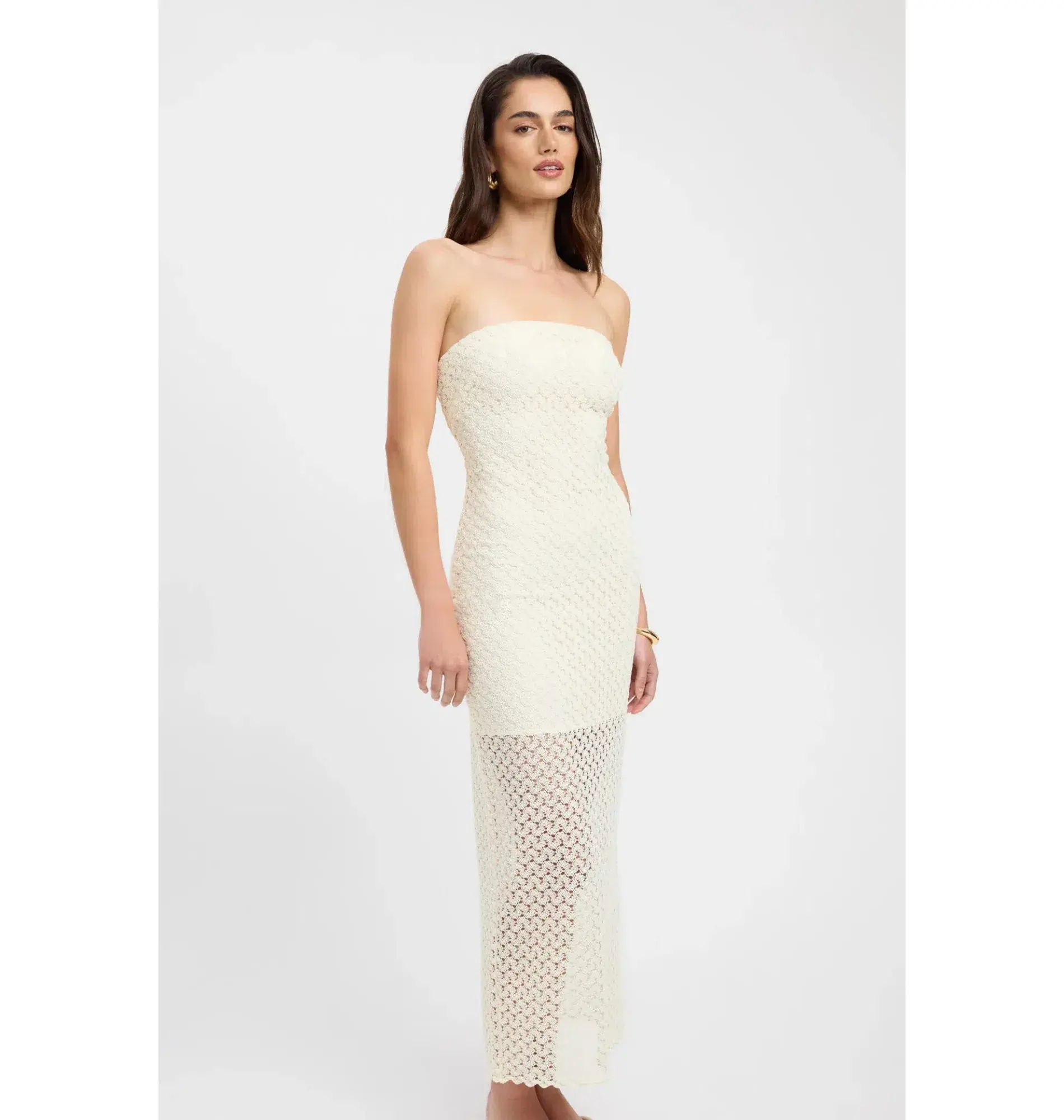 Kookai Savannah Strapless Dress Vanilla Size AU 6 - Image 2