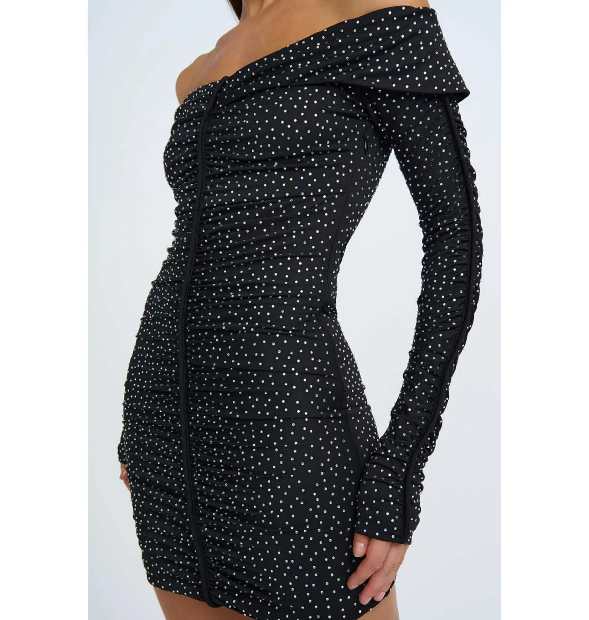 By Johnny Night Shine Party Mini Dress Black Size AU 10 - Image 3