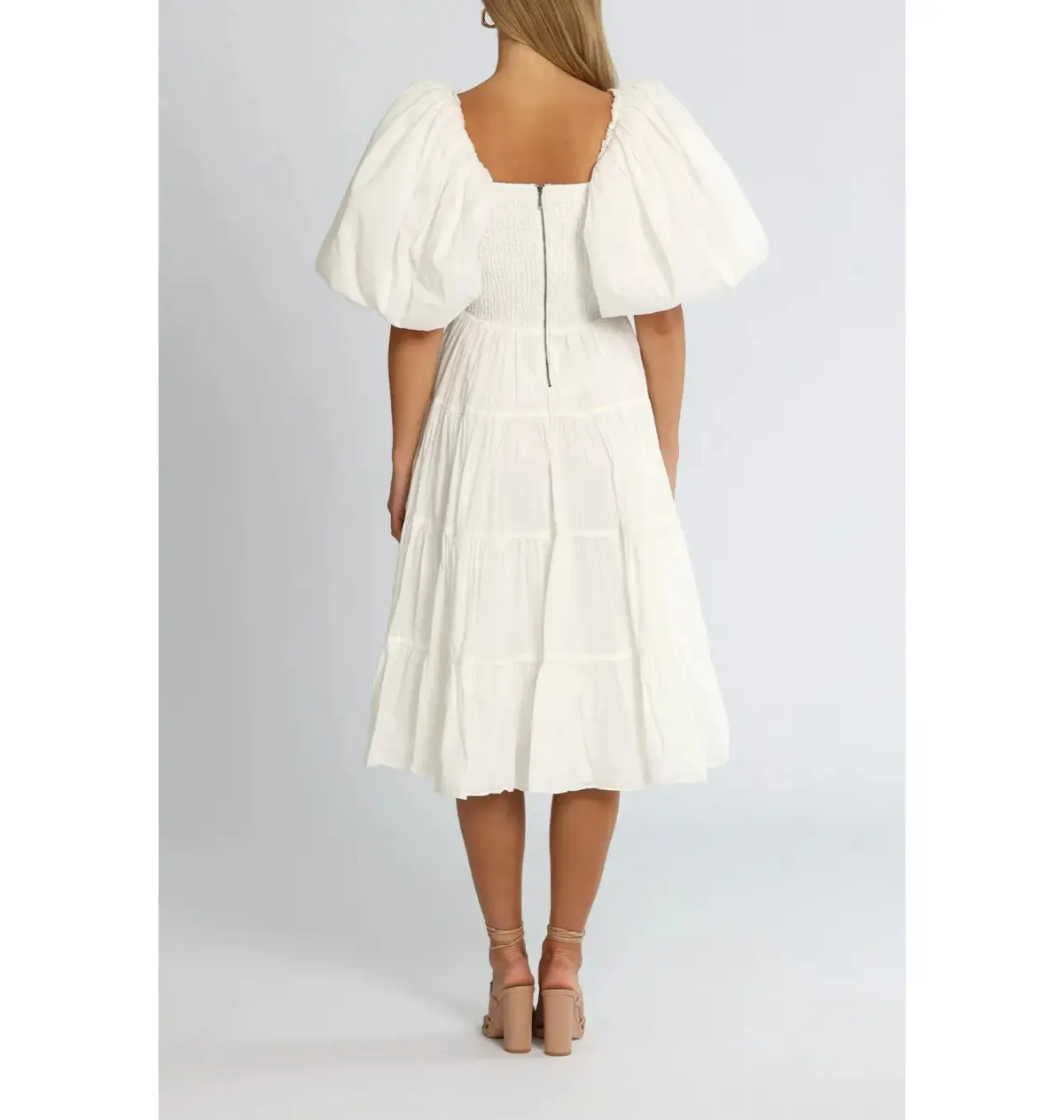 Aje Cherished Midi Dress White Size AU 8 - Image 3