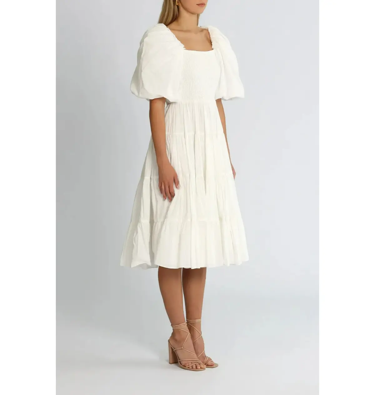 Aje Cherished Midi Dress White Size AU 8 - Image 2