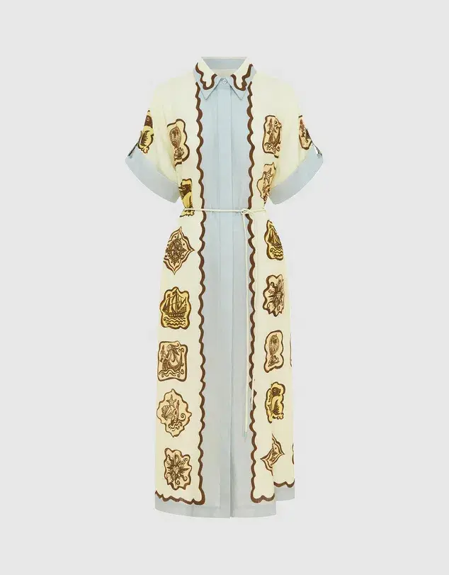 Alemais Relic Maxi Shirtdress Print Size AU 14 - Image 4