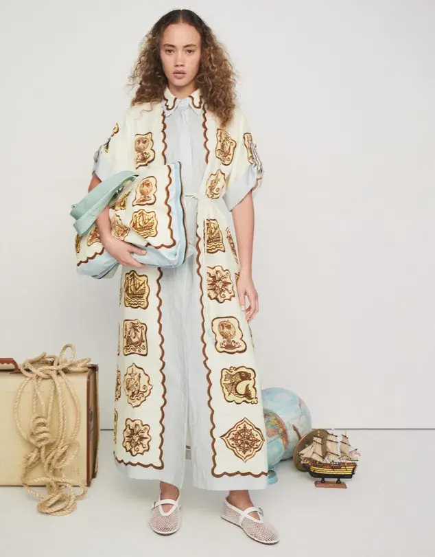 Alemais Relic Maxi Shirtdress Print Size AU 14 - Image 1