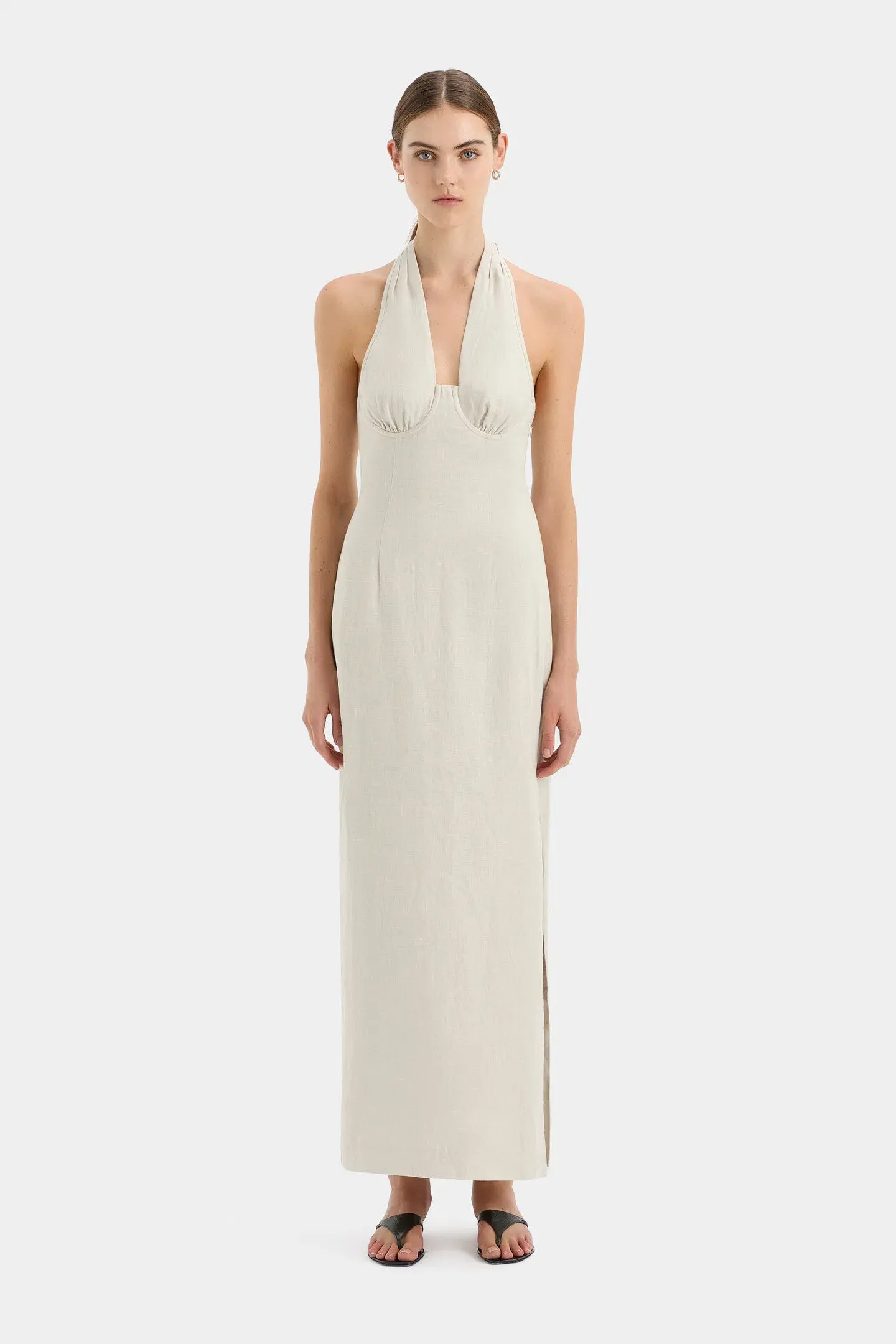 Sir the Label Affogato Halter Dress Ecru Size 4 / AU 14 - Image 1