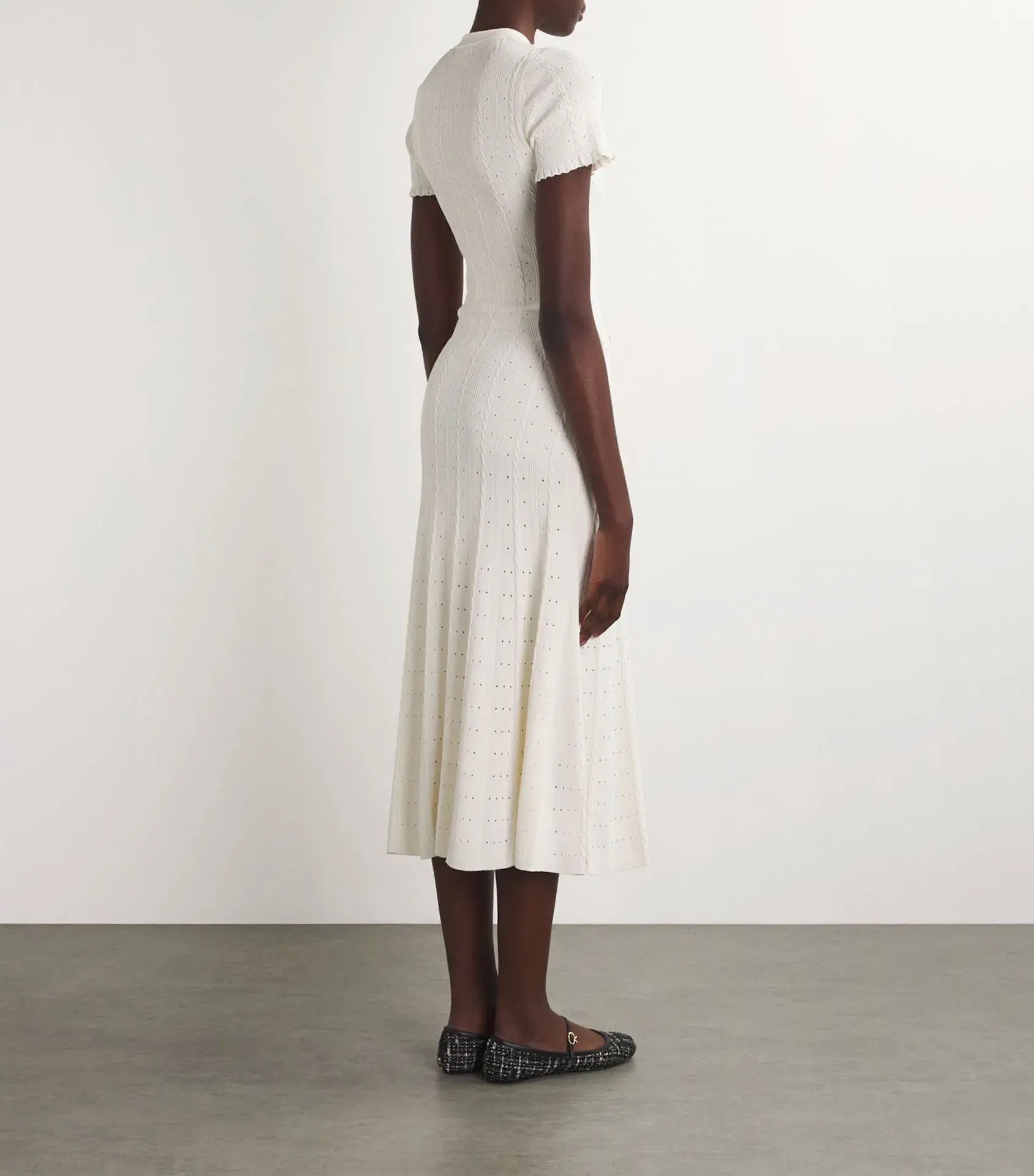 Sandro Knit Maxi Dress Ecru Size 36 / AU 8 - Image 4