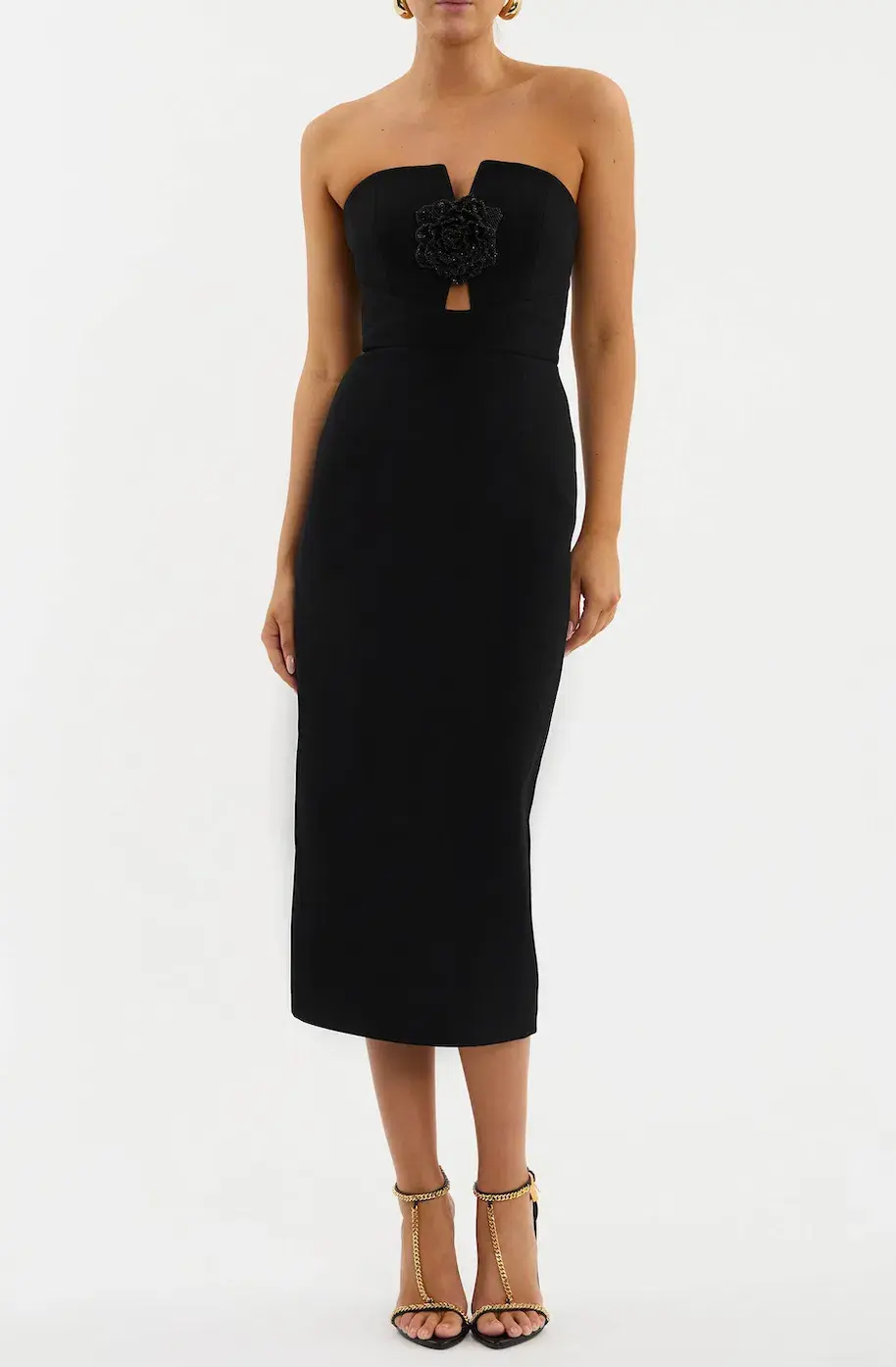 Rebecca Vallance Aubree Midi Dress Black Size 8 - Image 2