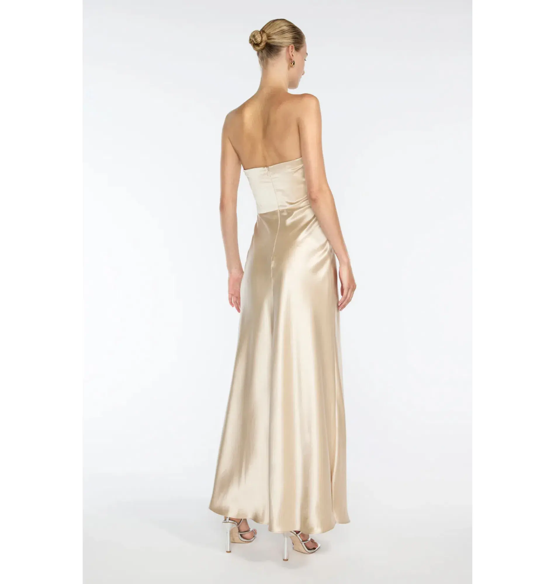 Manning Cartell Show Me Love Strapless Gown Champagne Size AU 10 - Image 4