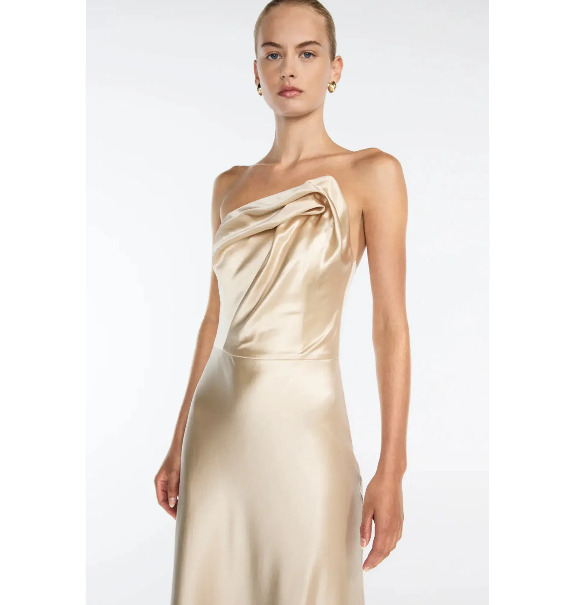 Manning Cartell Show Me Love Strapless Gown Champagne Size AU 10 - Image 3