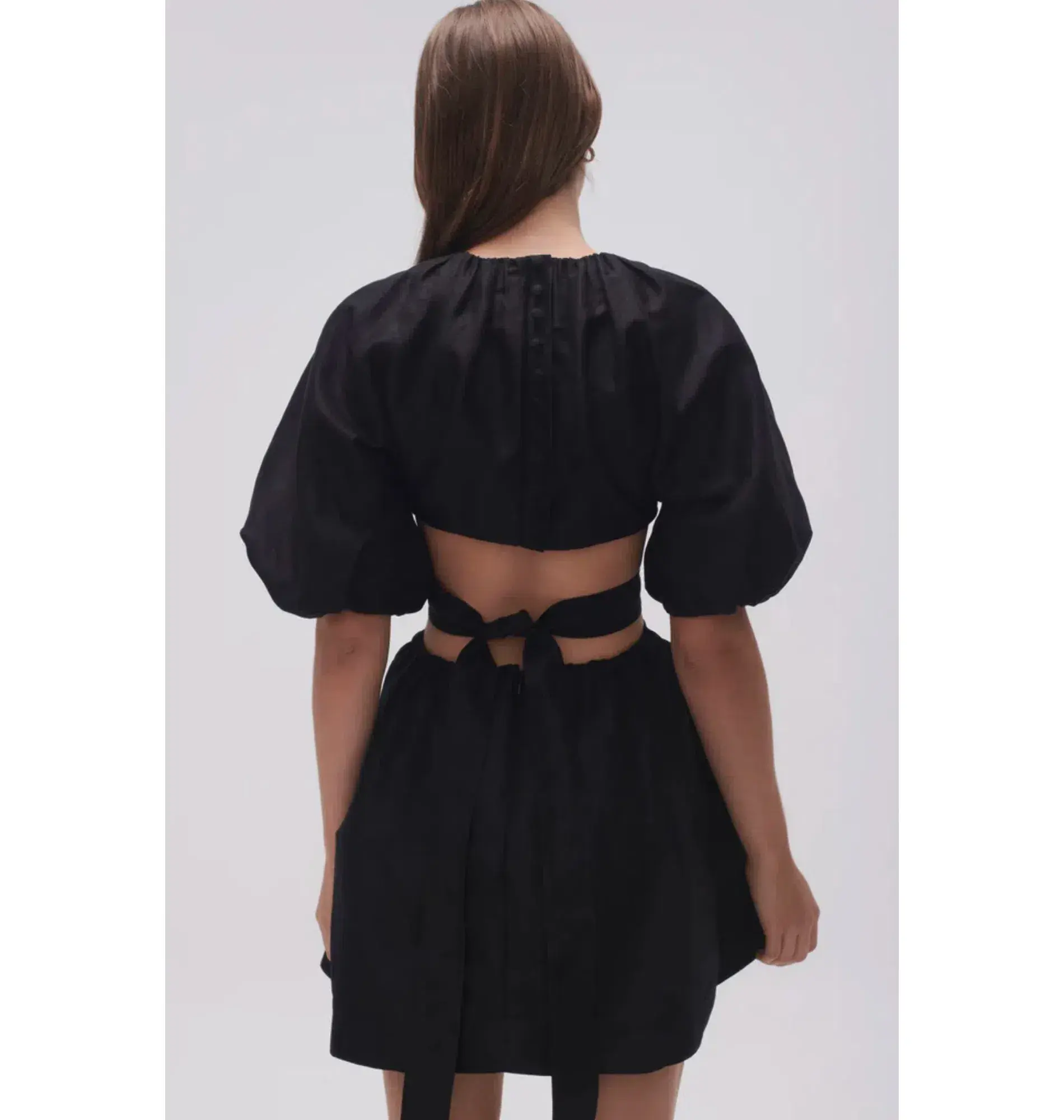 Aje Mimosa Cut Out Mini Dress Black Size AU 8 - Image 4