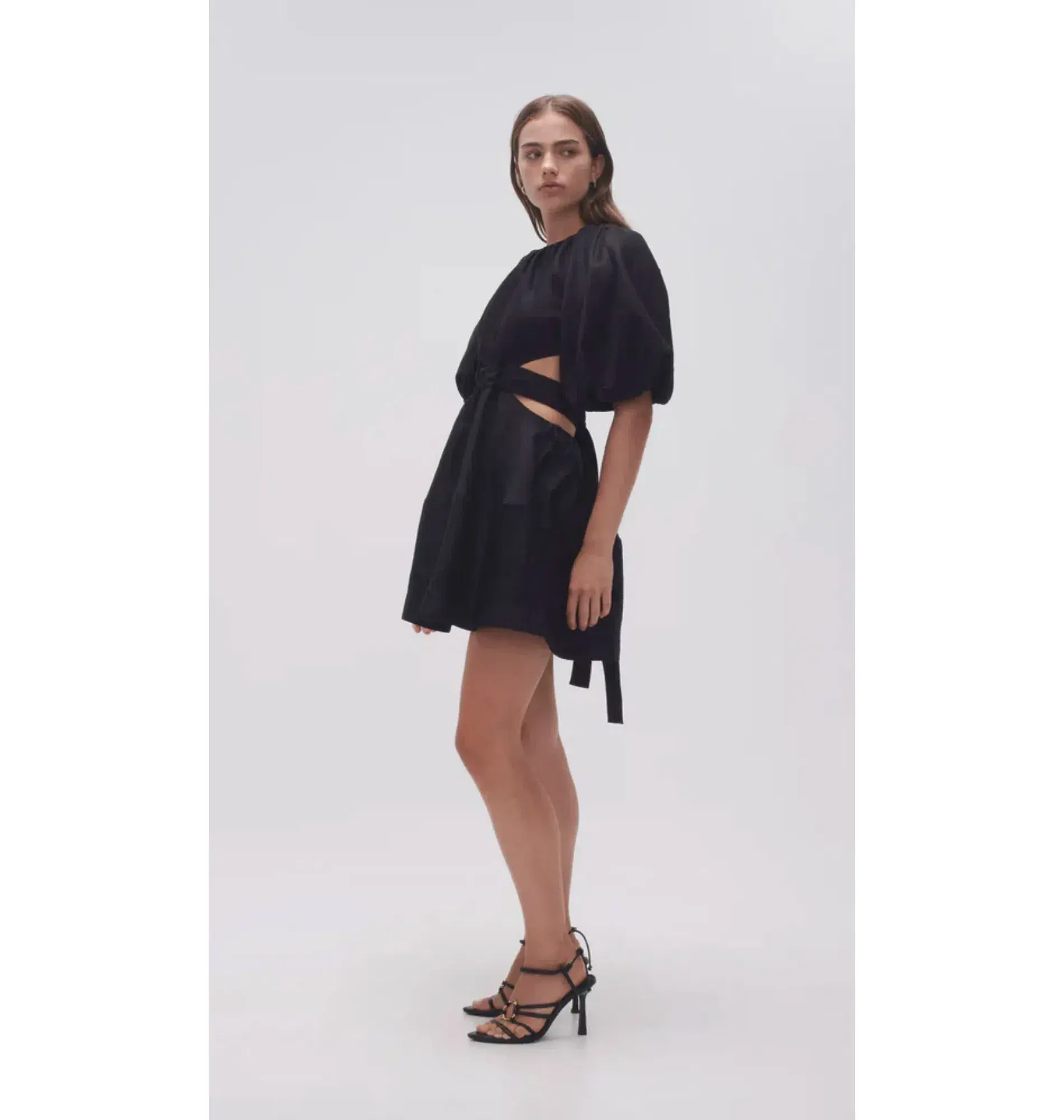 Aje Mimosa Cut Out Mini Dress Black Size AU 8 - Image 2