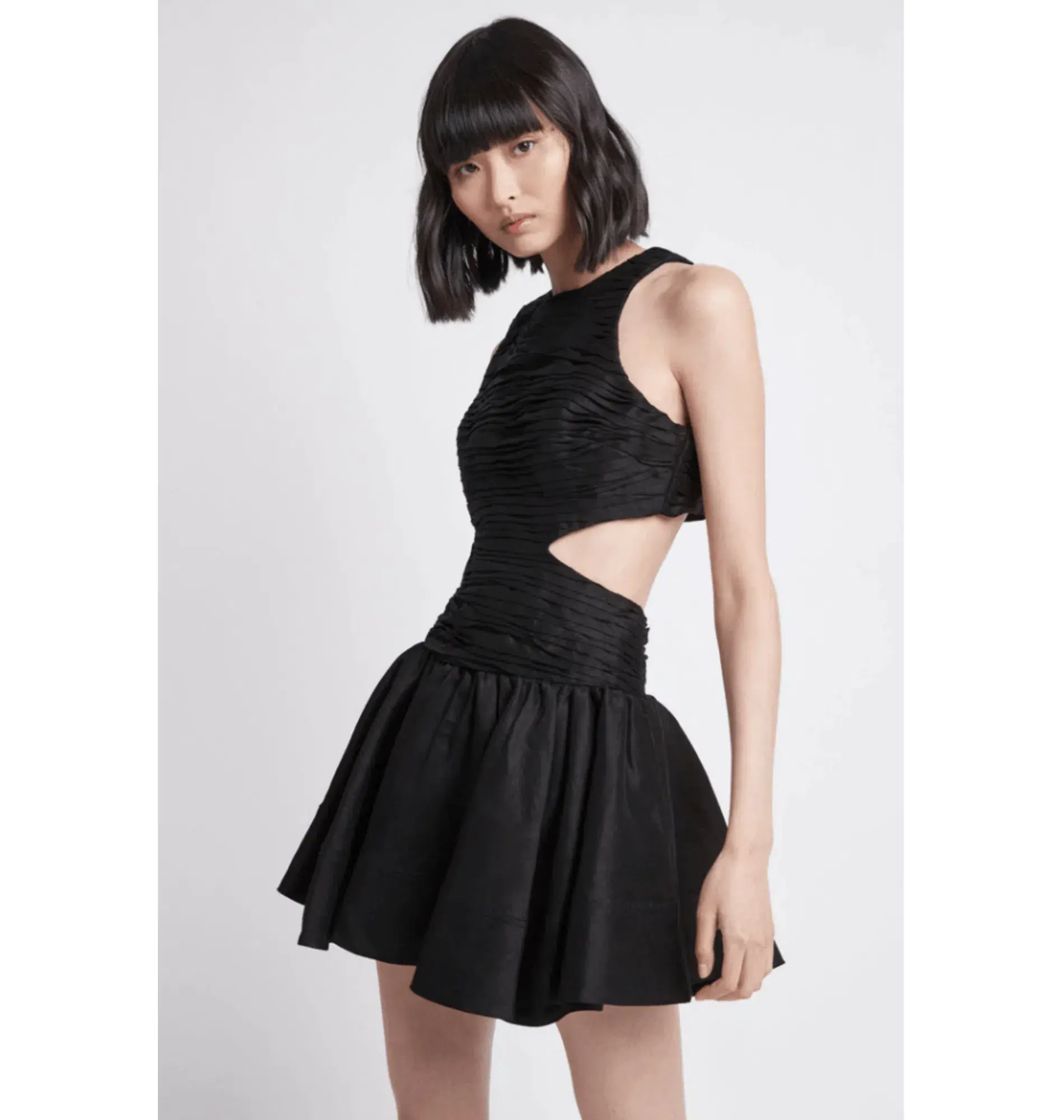 Aje Black Cut Out Mini Dress Black Size AU 12 - Image 3