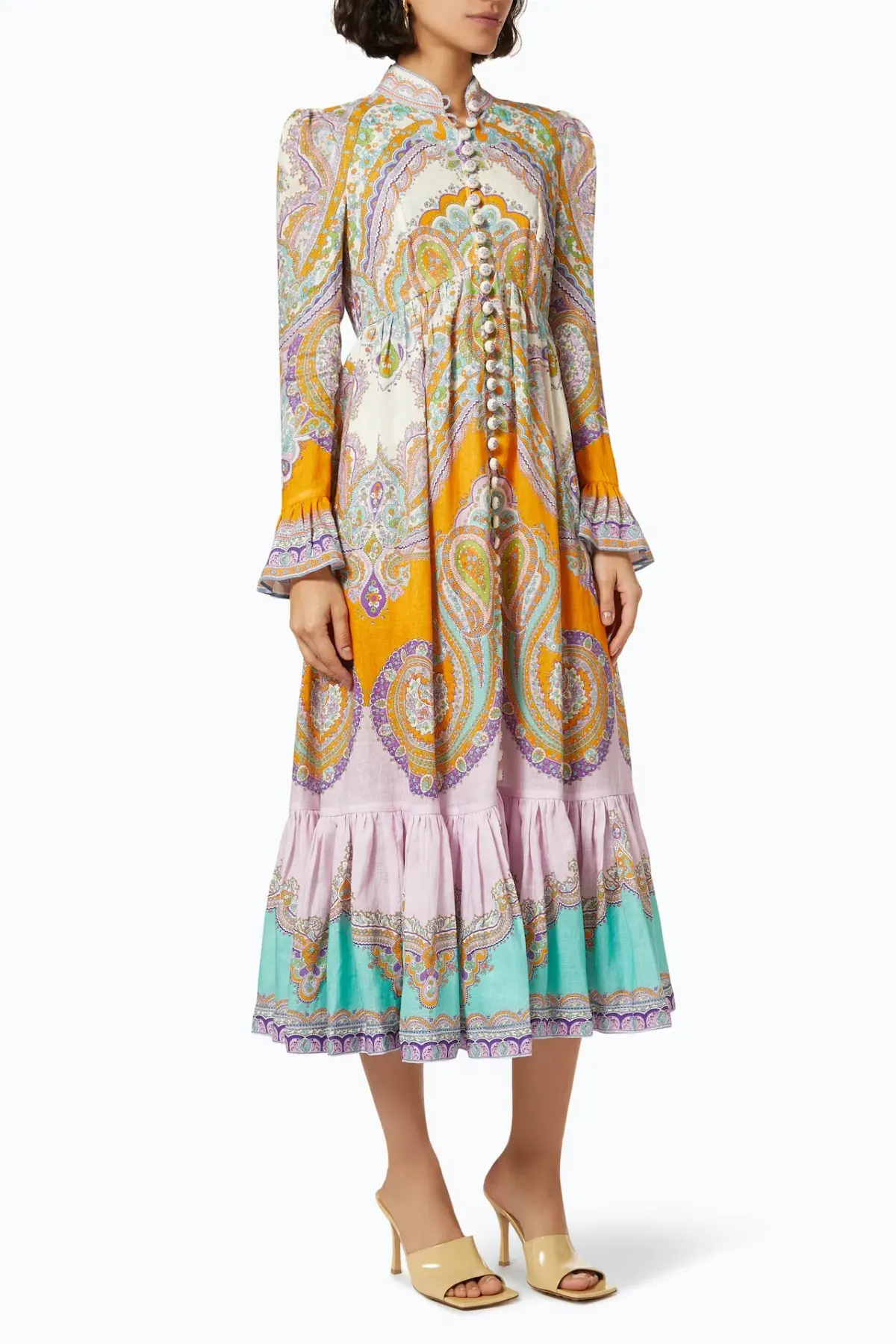 Zimmermann Lola Paisley Midi Dress Daisy Paisley Size 0 / AU 8 - Image 2