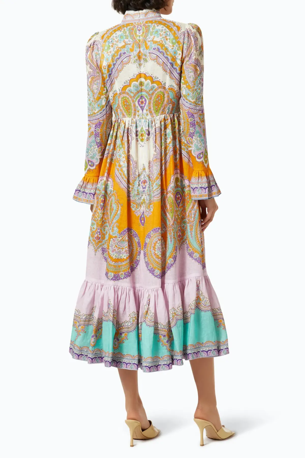 Zimmermann Lola Paisley Midi Dress Daisy Paisley Size 0 / AU 8 - Image 3