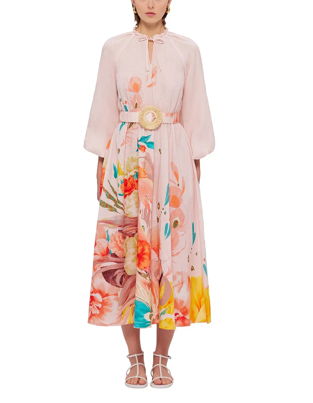 Leo Lin Pippa Midi Dress in Euphoria Print Size 10 - Image 1