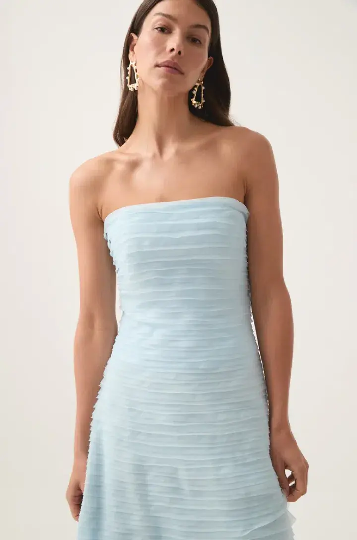 Aje Soundscape Maxi Dress in Sea Breeze Blue Size 14 - Image 4