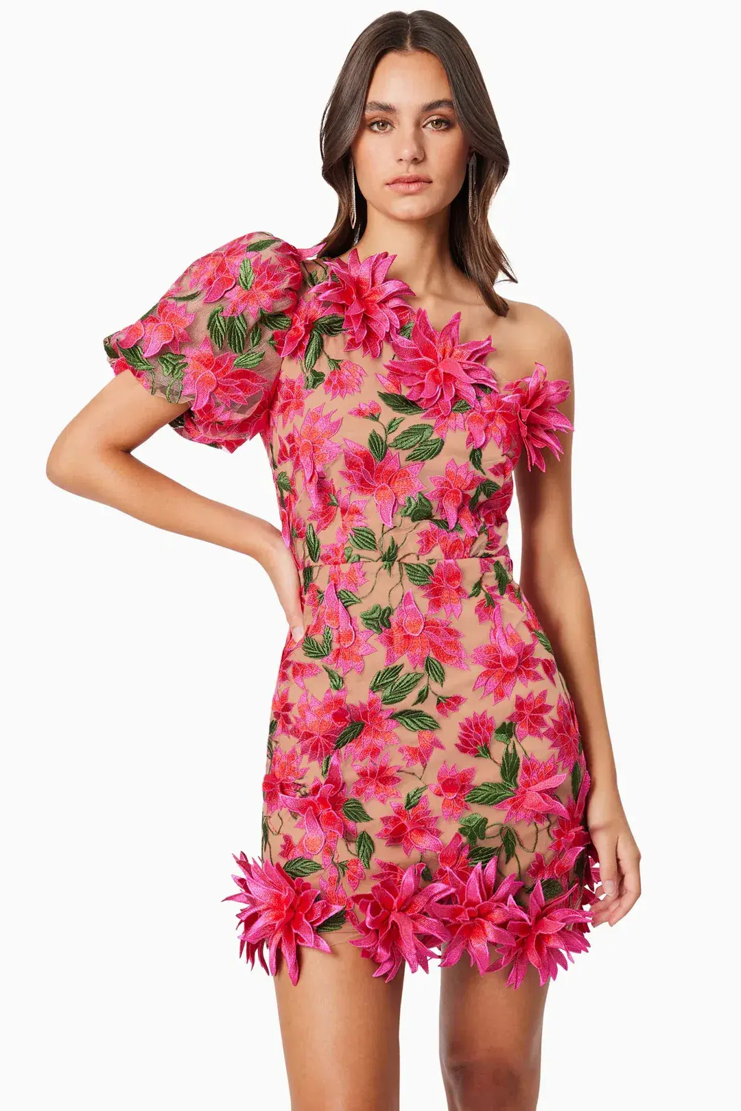 Elliatt Valentina One Shoulder Mini Dress Floral Size S / AU 8 - Image 4