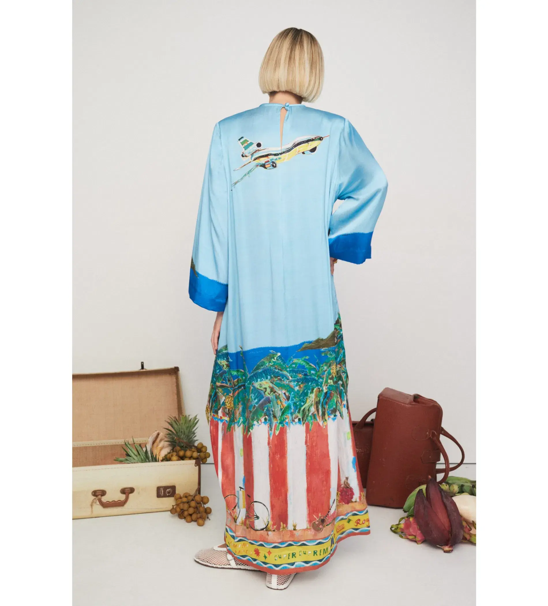 Alemais All Aboard Midi Dress Print Size AU 16 - Image 2