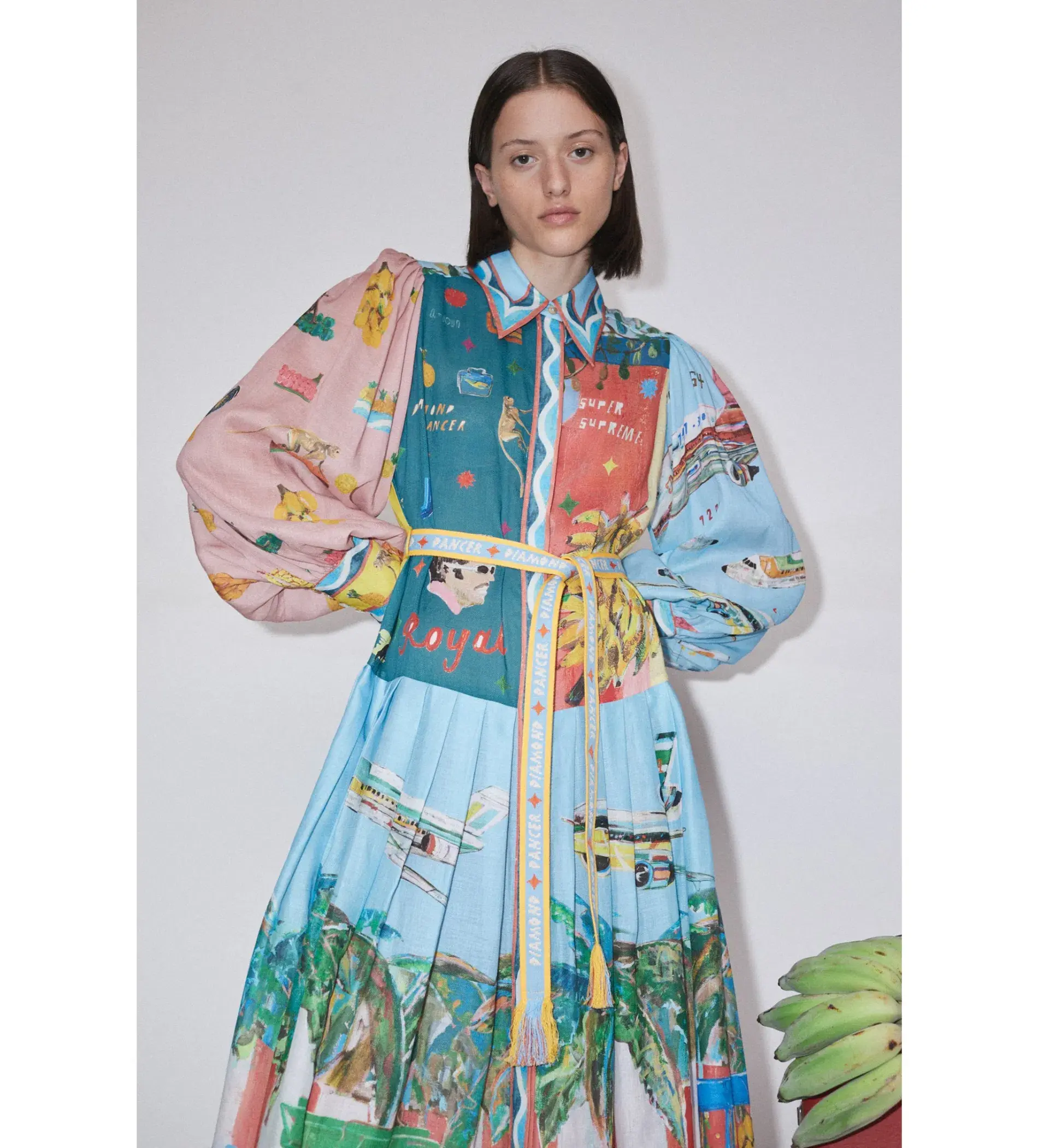 Alemais All Aboard Shirtdress Multi Size AU 16 - Image 2