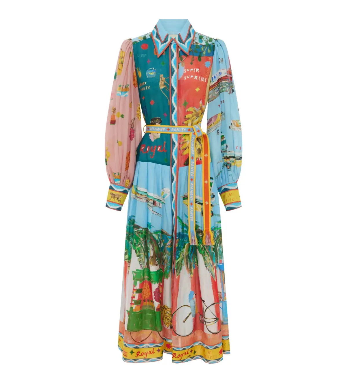 Alemais All Aboard Shirtdress Multi Size AU 16 - Image 4