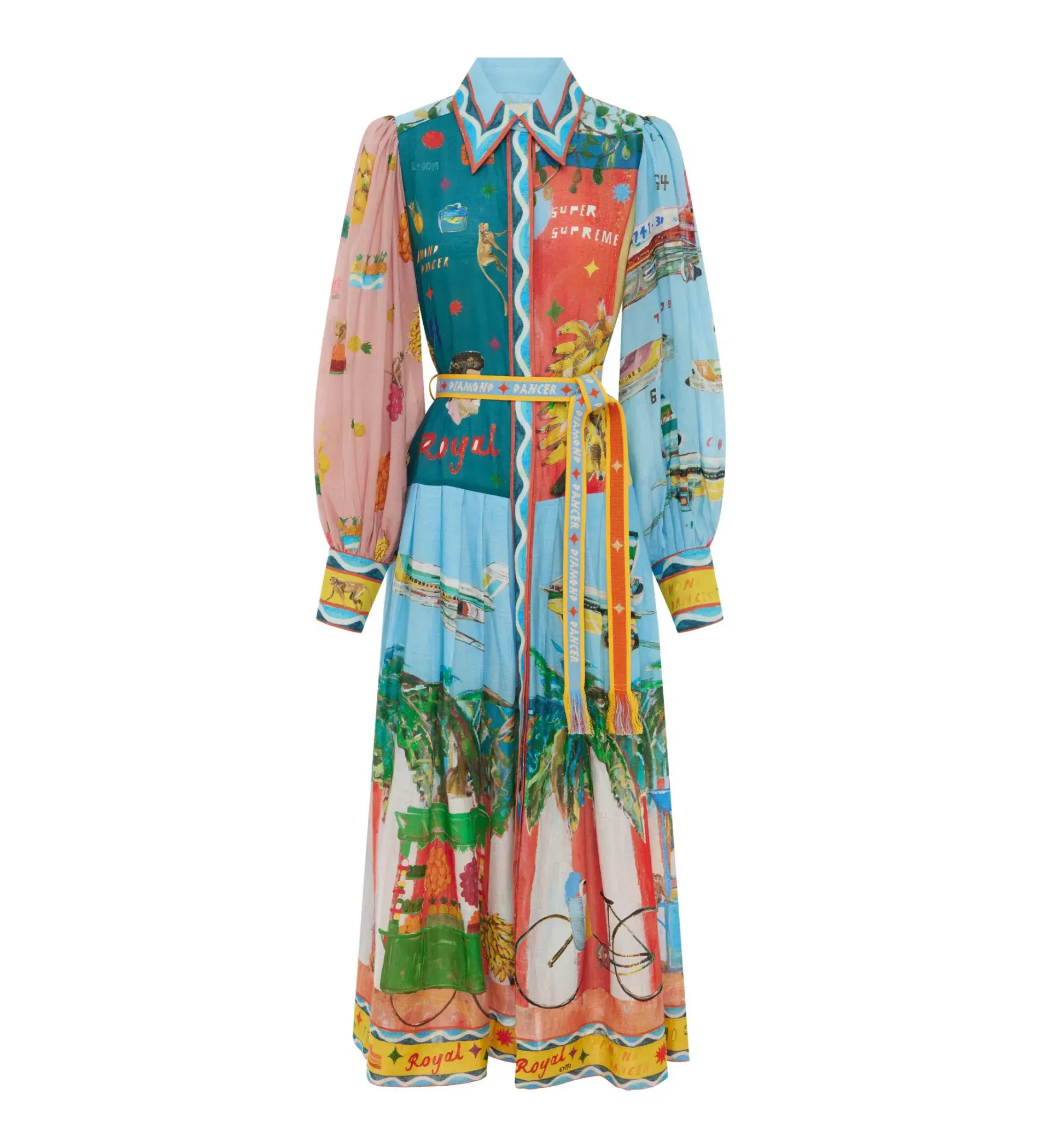 Alemais All Aboard Shirtdress Multi Size AU 16 - Image 4