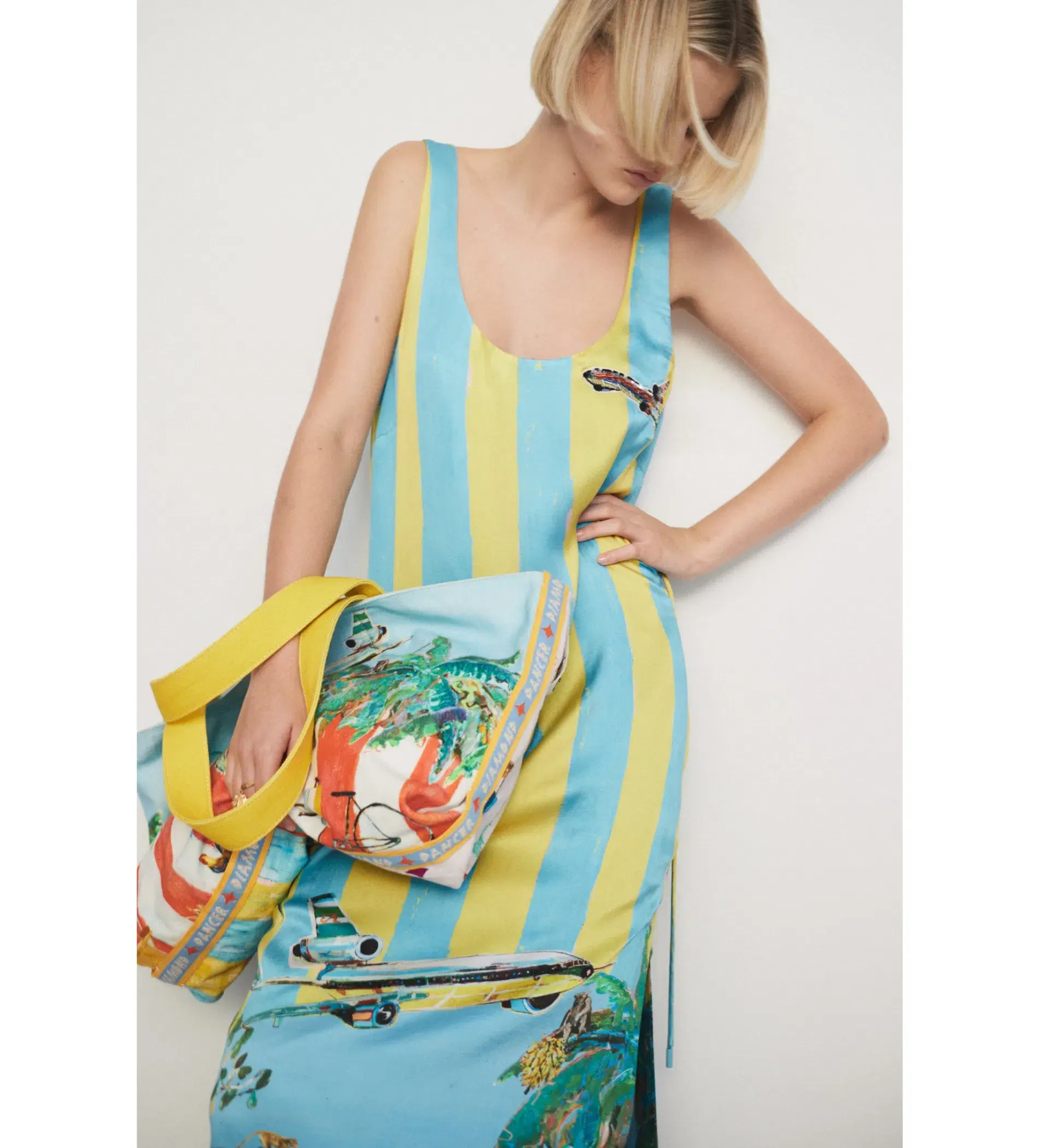Alemais All Aboard Sleeveless Midi Dress Print Size AU 16 - Image 2