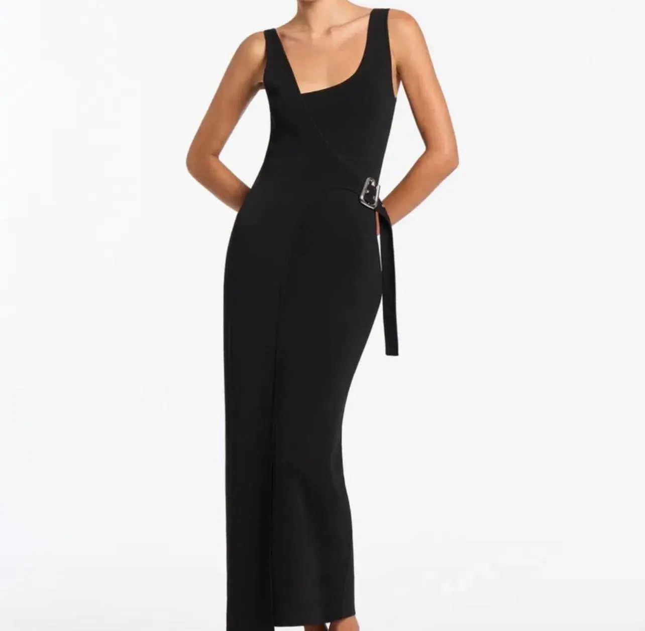 Sir The Label Modernist Belted Dress Black Size 8 - Image 2