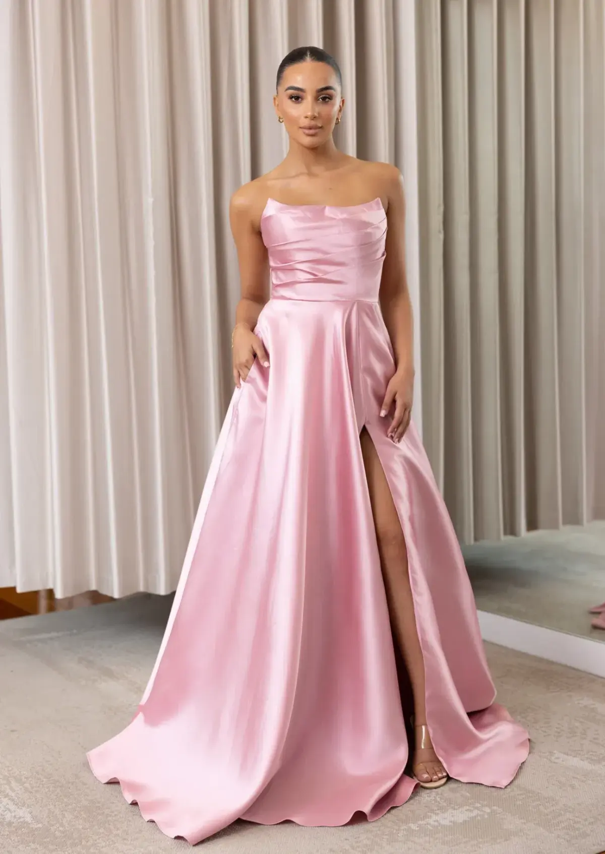 Nicoletta Emmeline Gown in Soft Pink Size 8   - Image 1