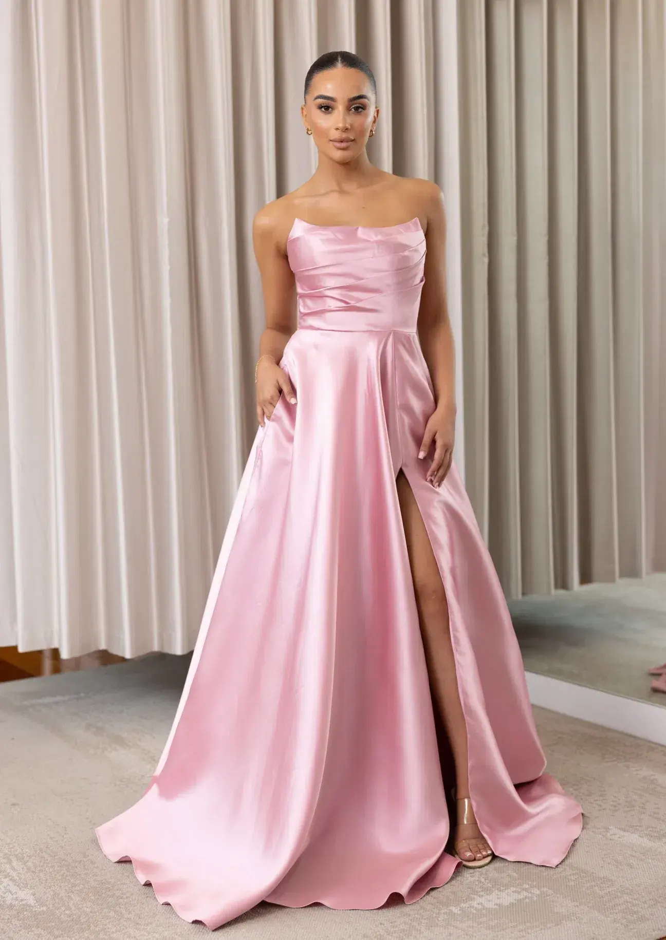 Nicoletta Emmeline Gown in Soft Pink Size 8   - Image 1