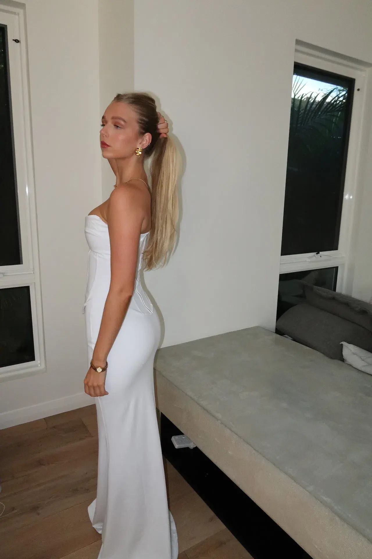 HNTR the Label Louie Gown Blanc Size 10 - Image 3