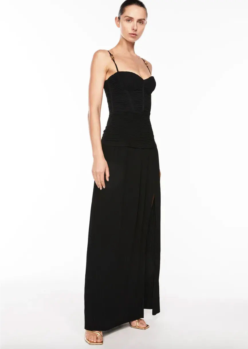 Manning Cartell Double Time Pleat Maxi Dress Black Size 10 - Image 2