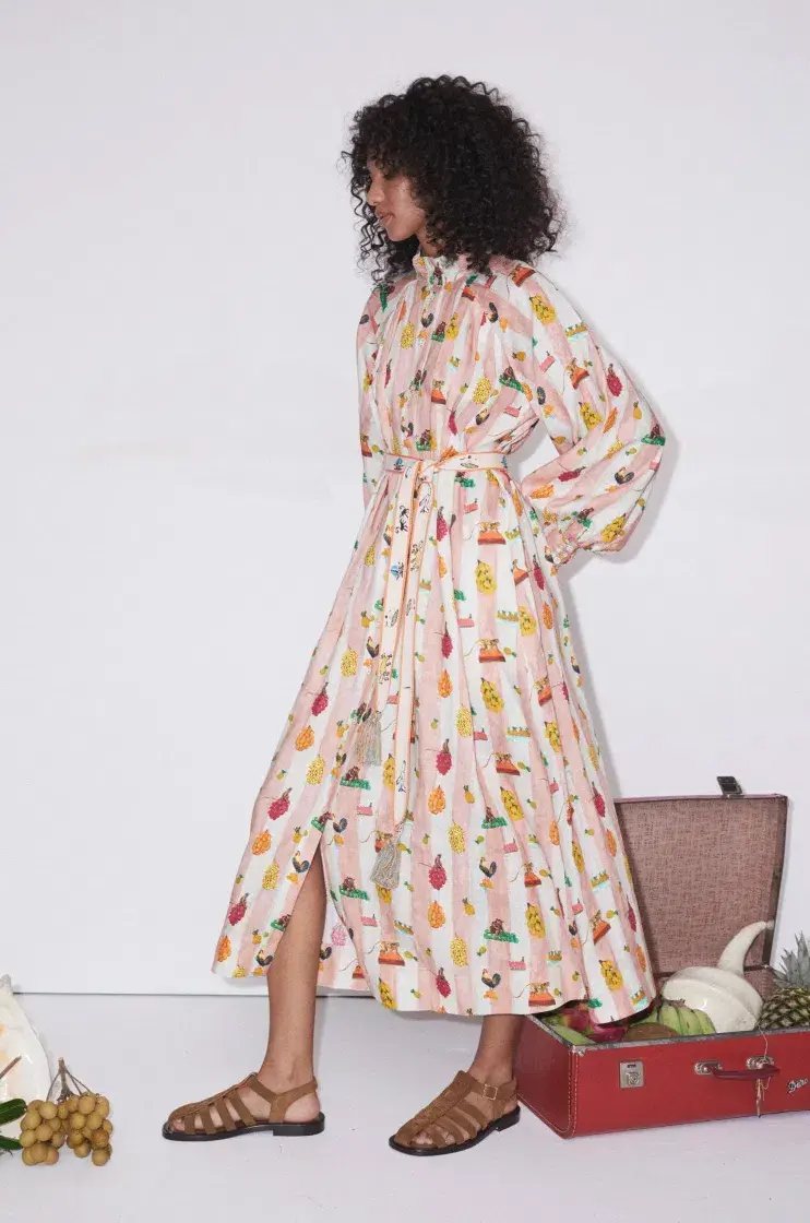 Alemais Villa Shirt Dress Multi Size 14 - Image 2