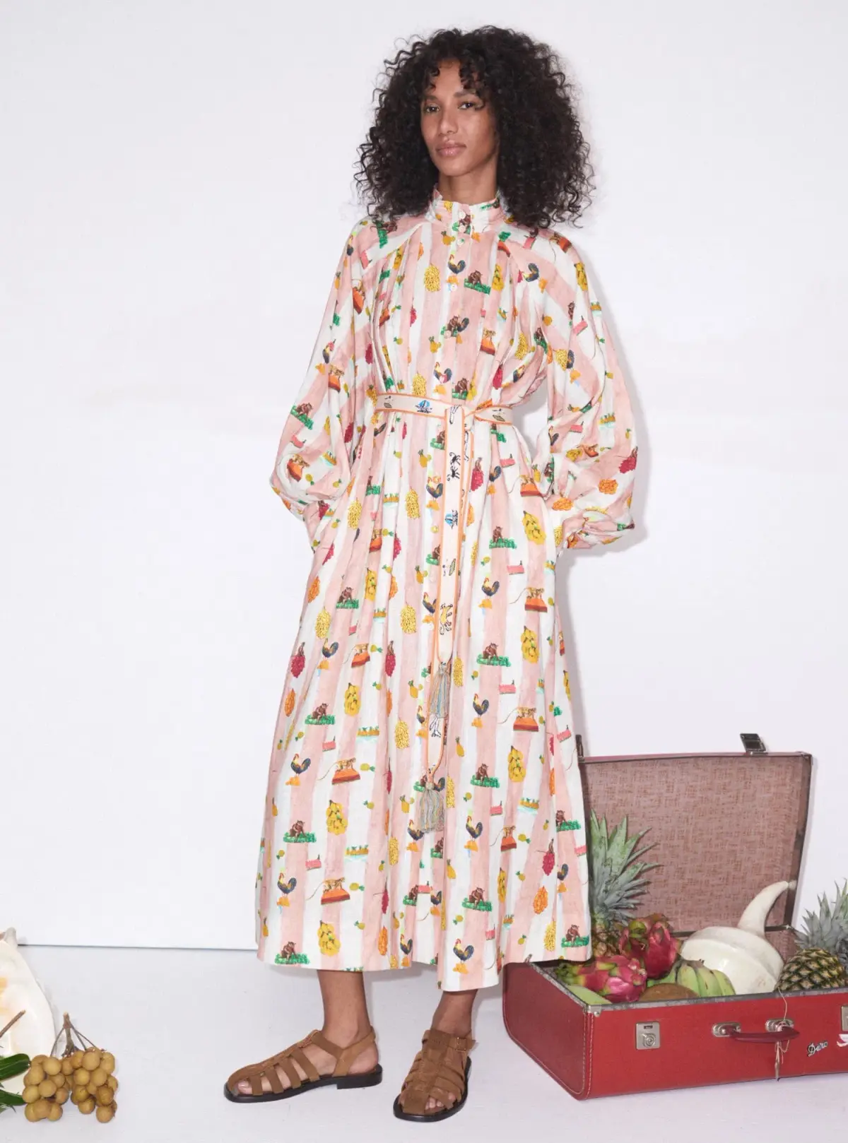 Alemais Villa Shirt Dress Multi Size 14 - Image 1