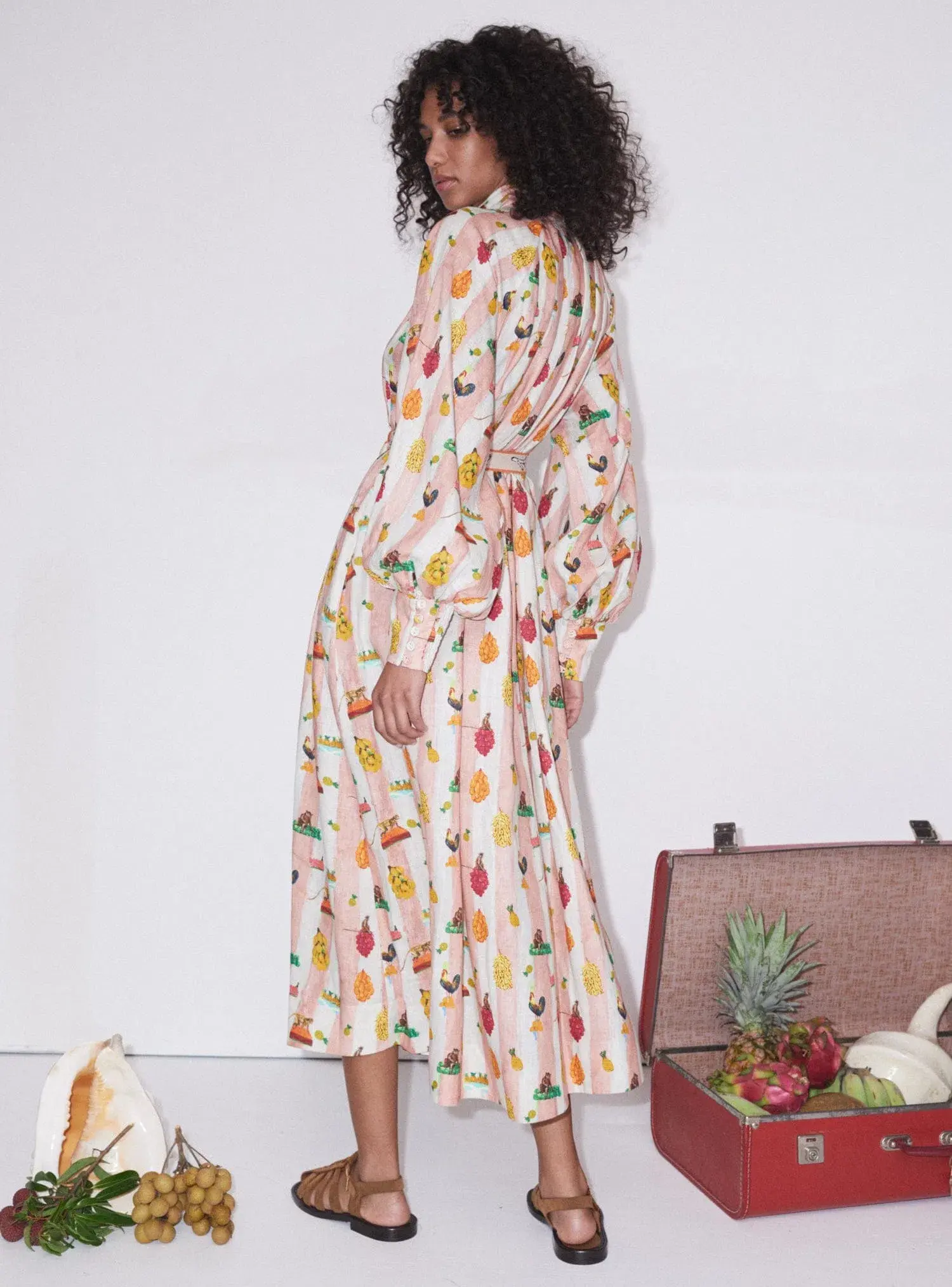 Alemais Villa Shirt Dress Multi Size 14 - Image 3