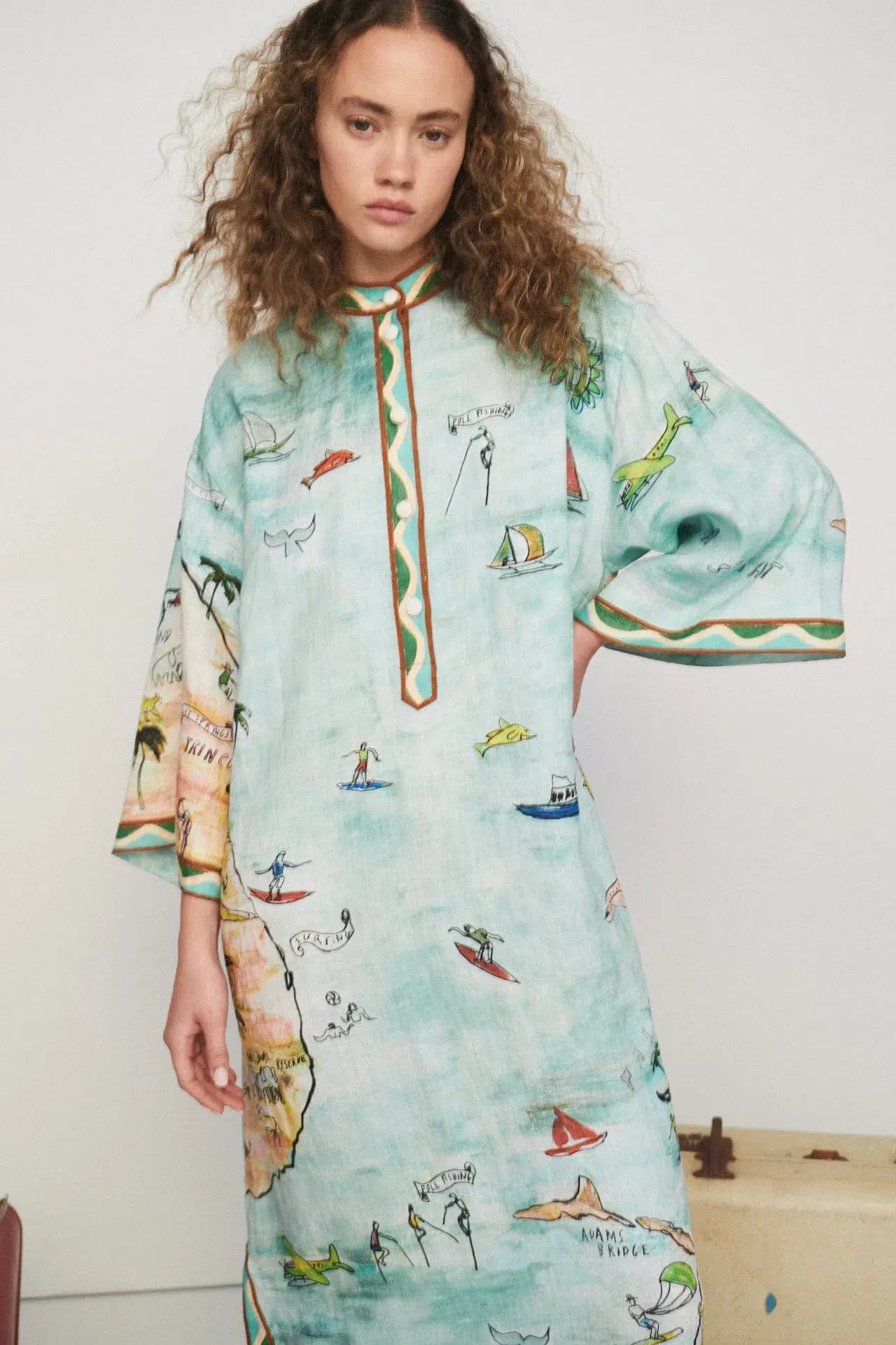 Alemais Swell Shirtdress Multi Size 10 - Image 4