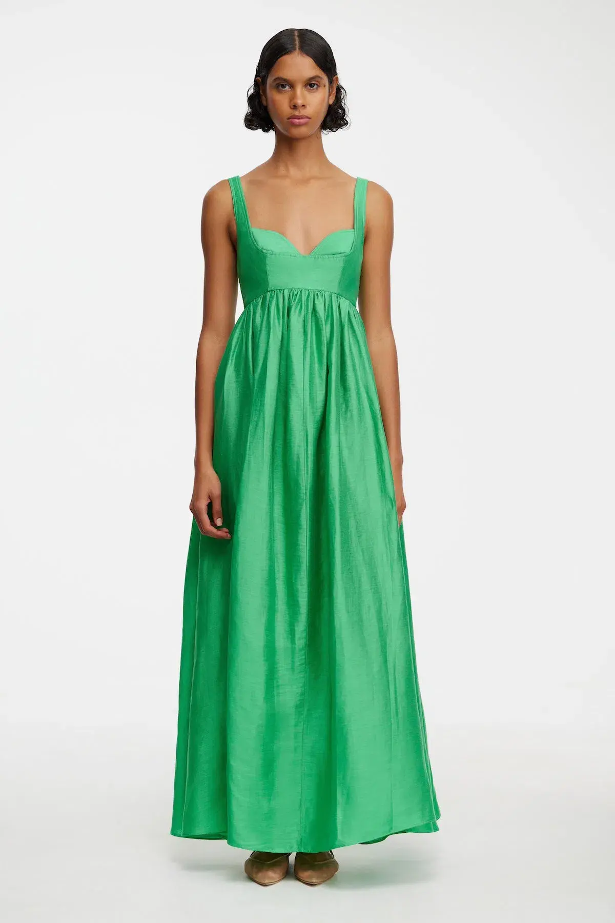 Acler Sandgate Midi Dress Shamrock Green Size 14 - Image 4