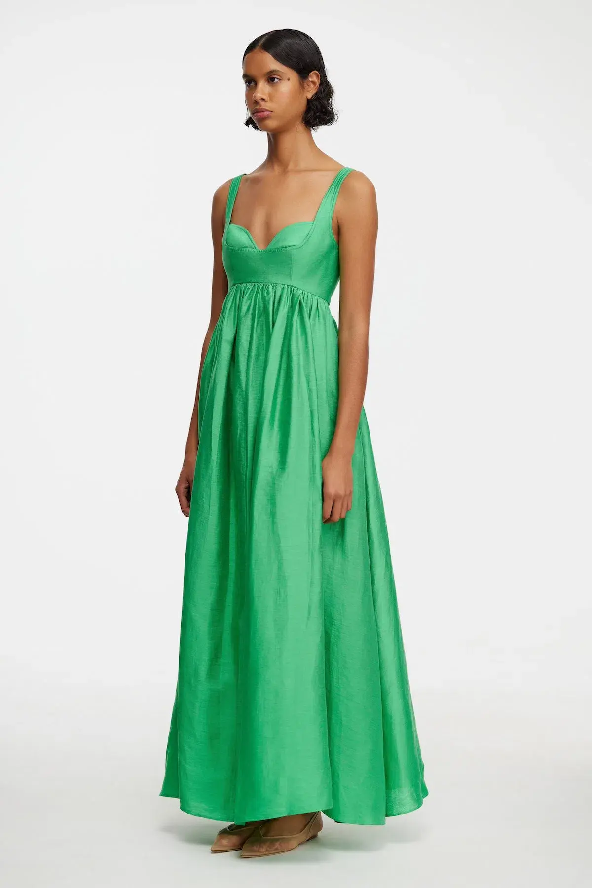 Acler Sandgate Midi Dress Shamrock Green Size 14 - Image 2