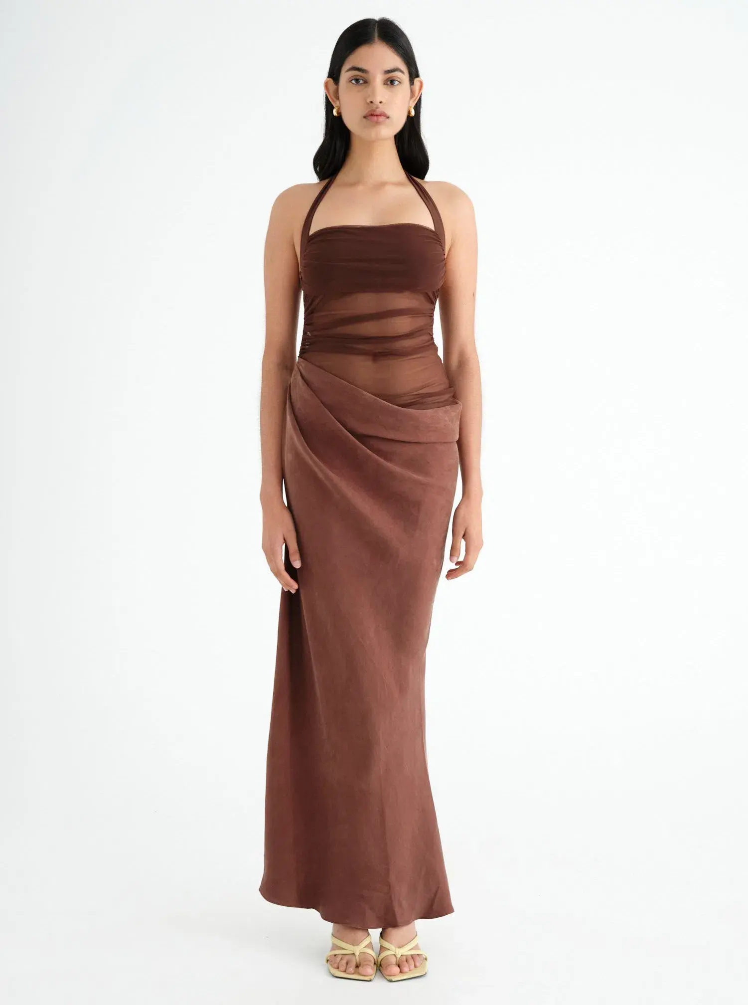 Benni Gina Maxi Dress in Chocolate Size AU 8 - Image 1