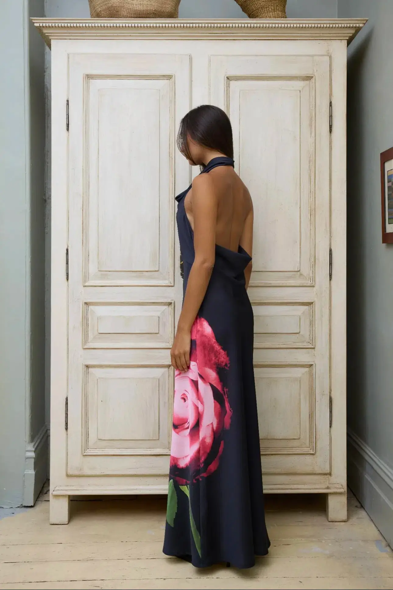 With Harper Lu Cowl Slip Dress Black Rose Size S / AU 8 - Image 2