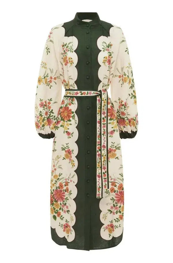 Alemais Elisabetta Midi Shirtdess Floral Size 16 for rent on The Volte - main image