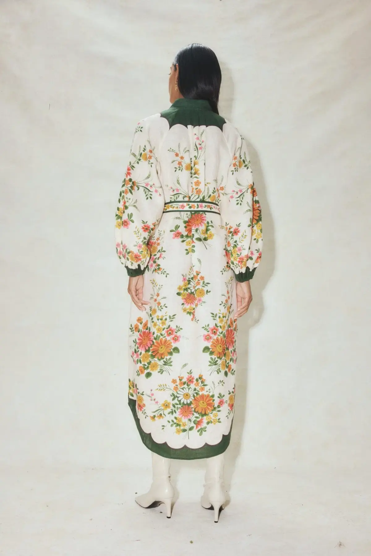 Alemais Elisabetta Midi Shirtdess Floral Size 16 - Image 2