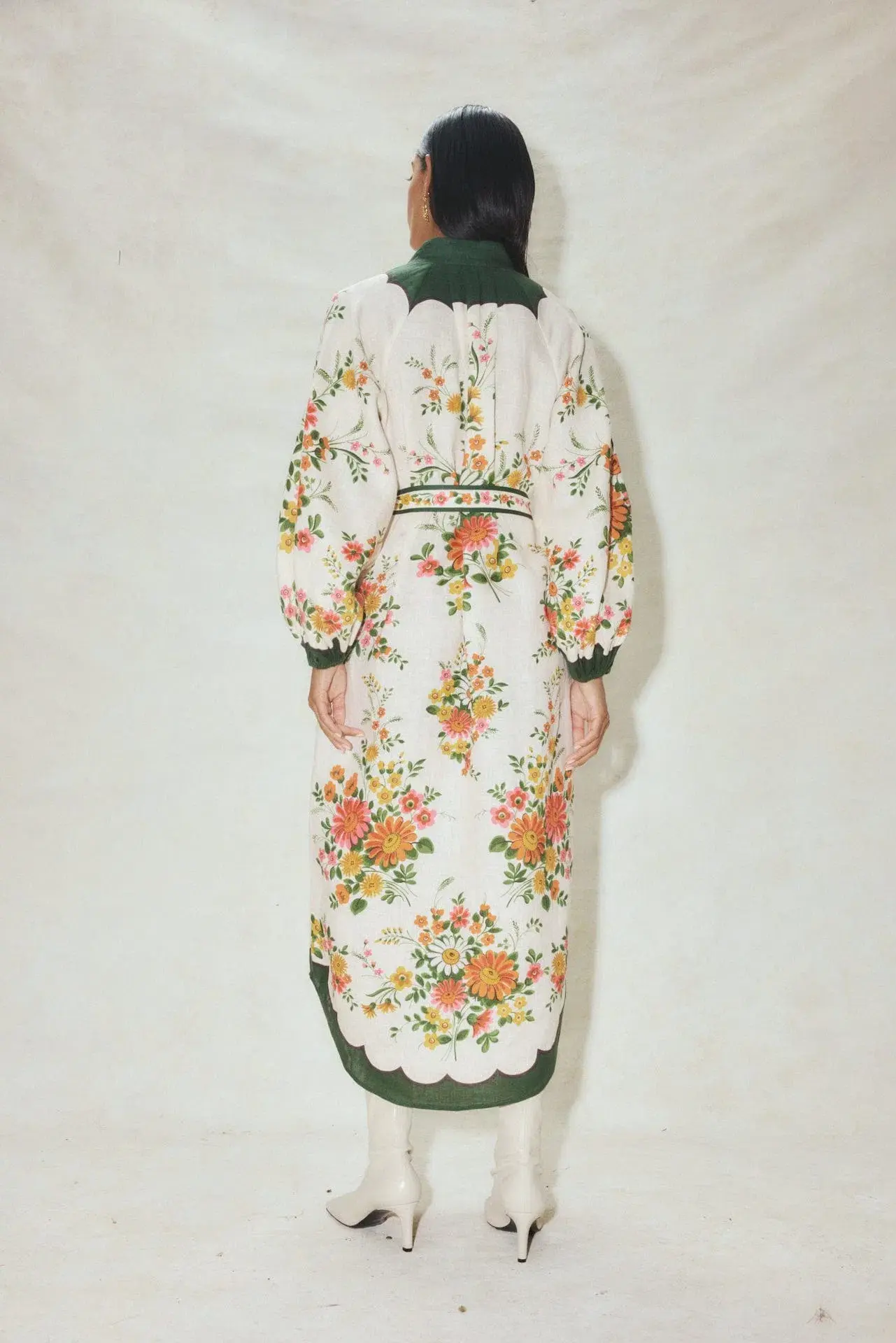 Alemais Elisabetta Midi Shirtdess Floral Size 16 - Image 2