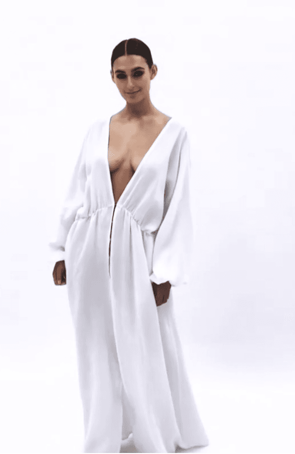 Natalie Rolt Ezra Gown Nude Size 8 for rent on The Volte - main image