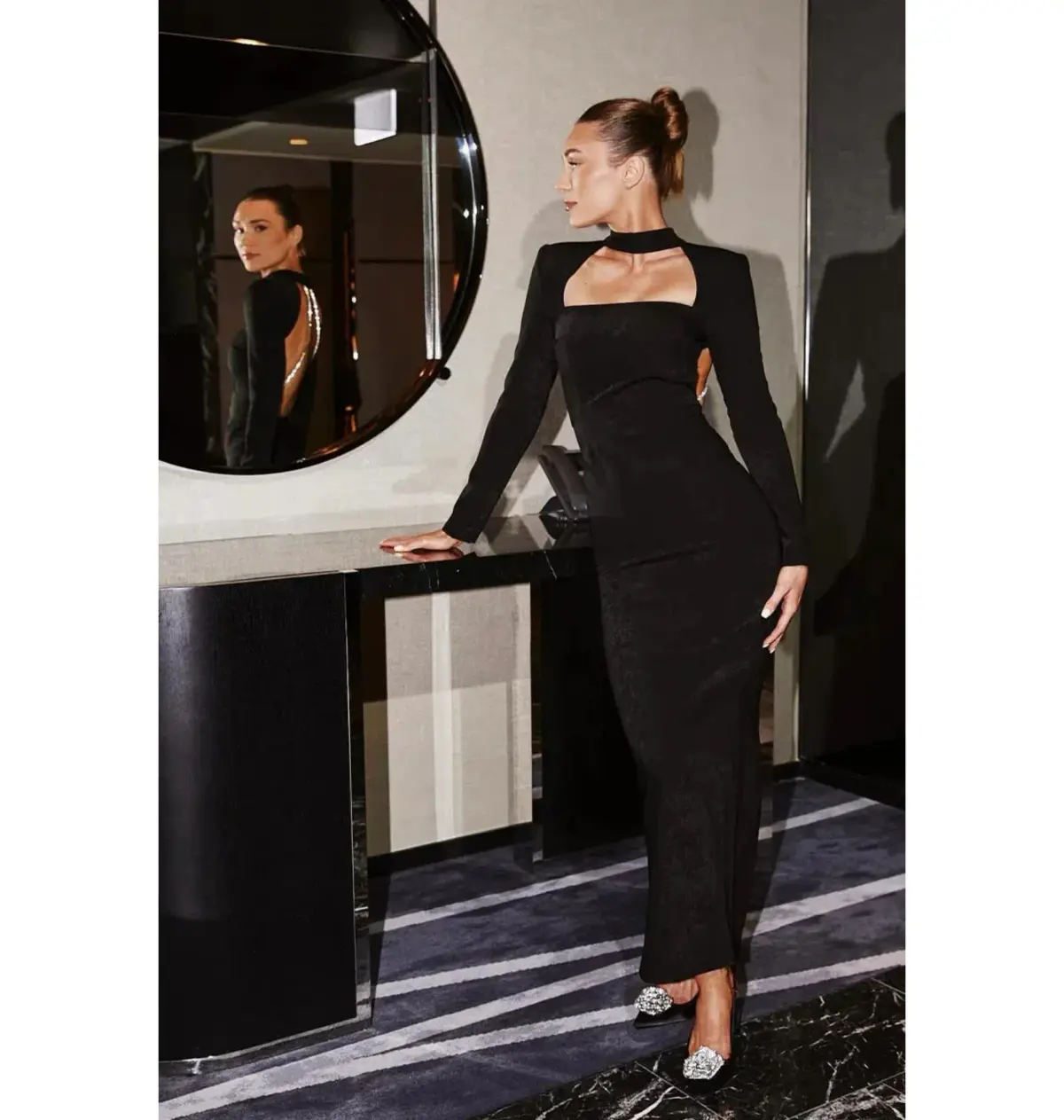 Bianca & Bridgett Mackenzie Backless Dress Black Size AU 6 - Image 6