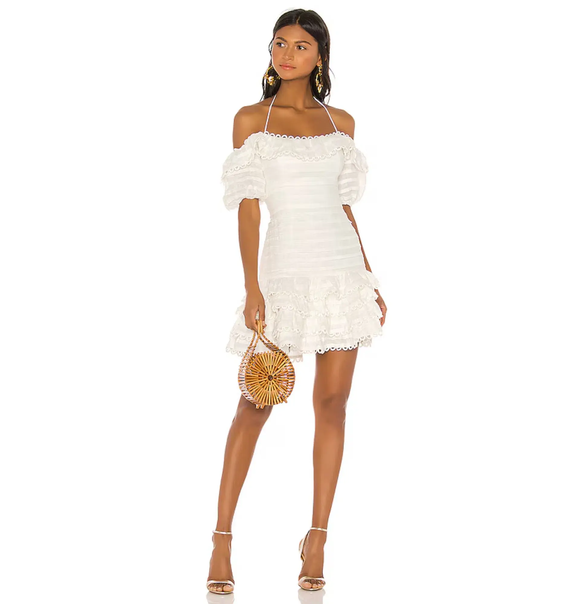 Zimmermann Allia Pintuck Short Dress Ivory Size 0P / AU 6 - Image 1