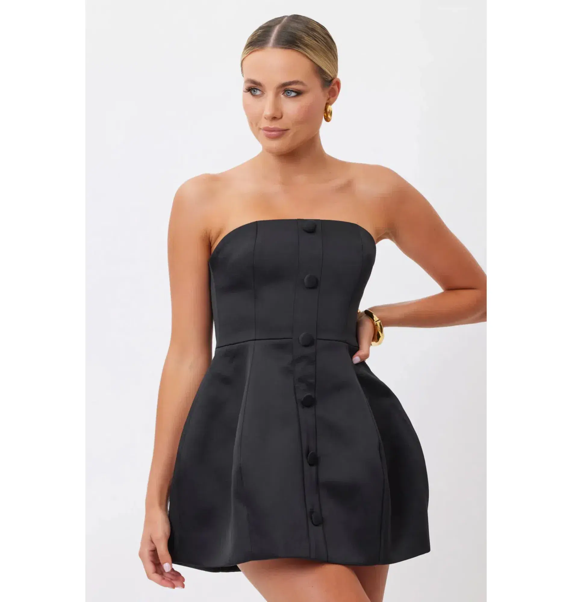 Bianca & Bridgett Elysse Mini Dress Black Size AU 6 - Image 4