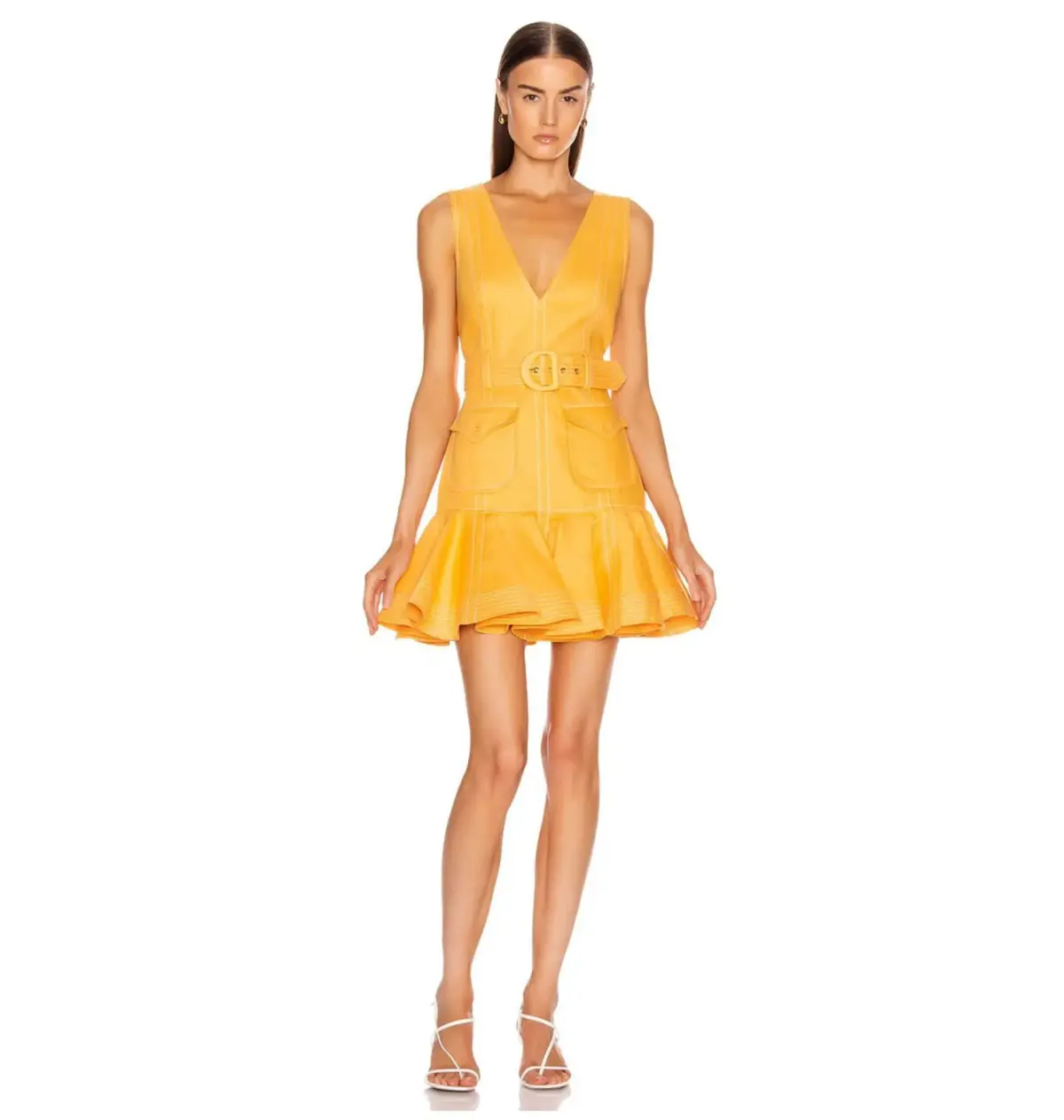Zimmermann Super Eight Safari Mini Dress in Mango Size 0P / AU 6 - Image 1