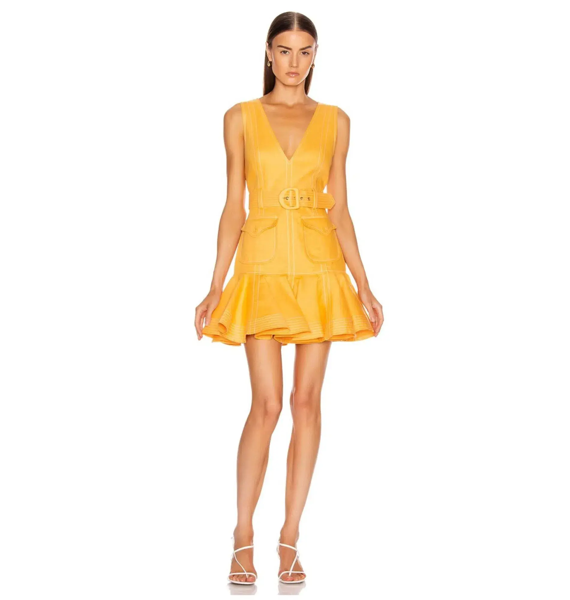 Zimmermann Super Eight Safari Mini Dress in Mango Size 0P / AU 6 - Image 1