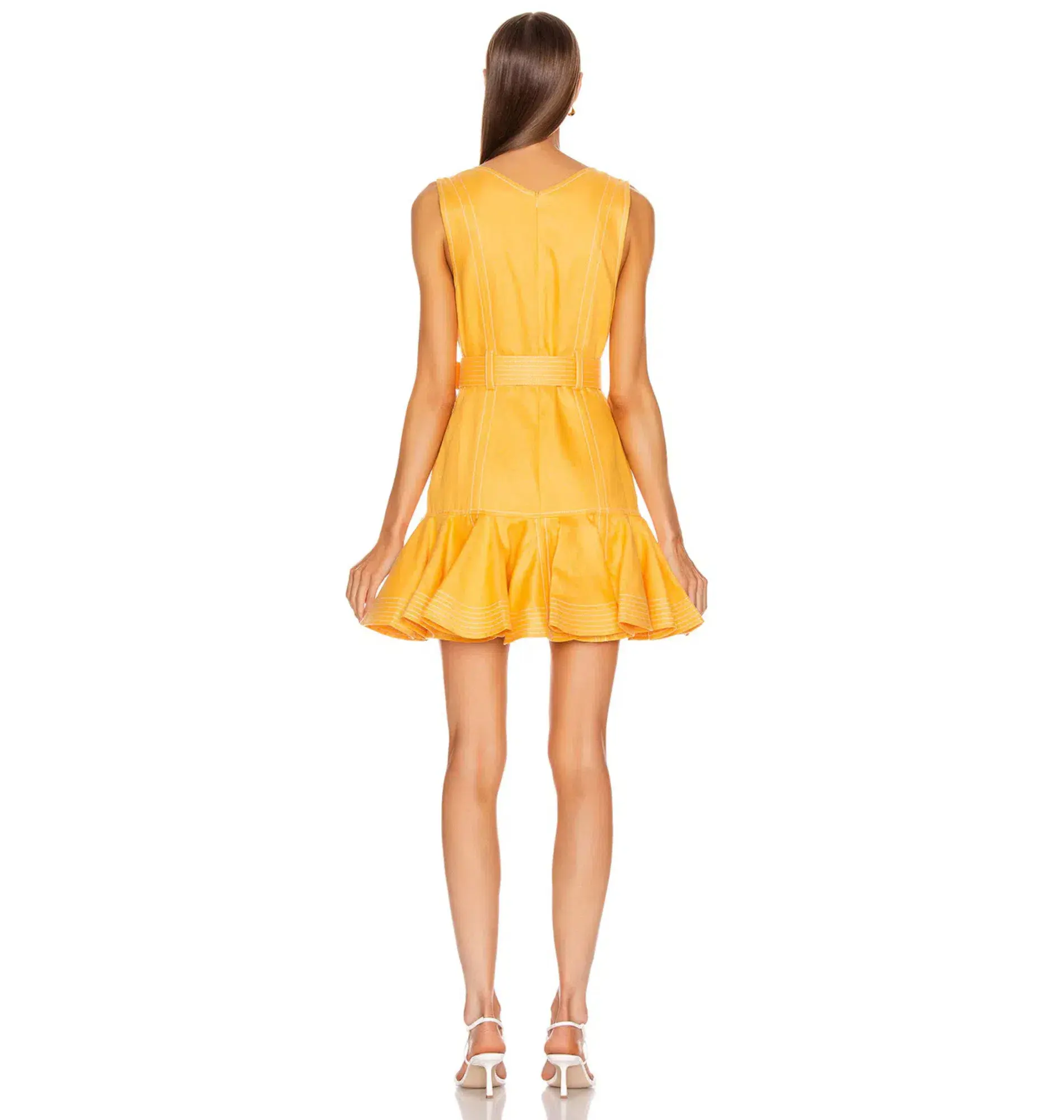 Zimmermann Super Eight Safari Mini Dress in Mango Size 0P / AU 6 - Image 3
