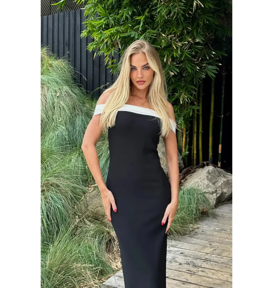 Bianca & Bridgett Leni Maxi Dress Black Size AU 14 for rent on The Volte - main image