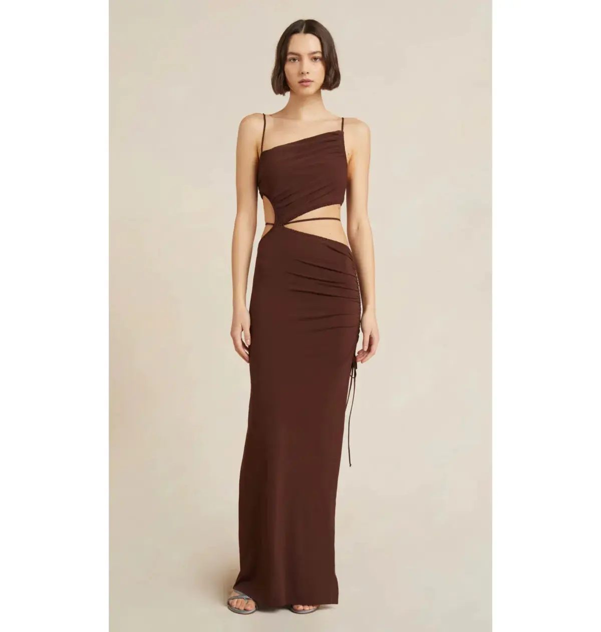 Bec & Bridge Dilkon Maxi Dress in Chocolate Size AU 6 - Image 1