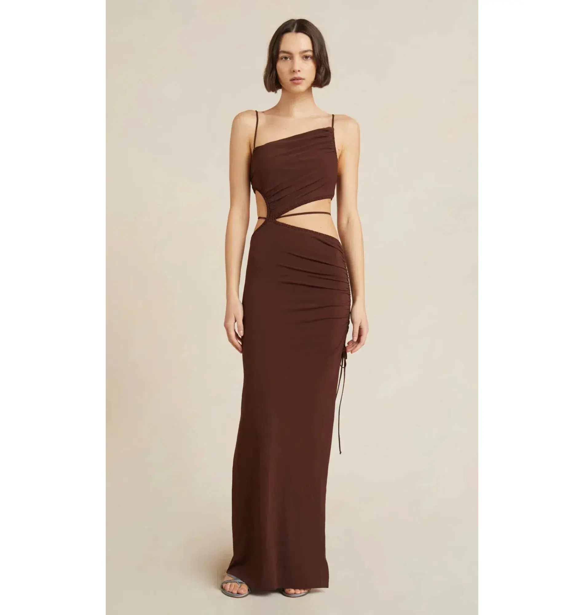 Bec & Bridge Dilkon Maxi Dress in Chocolate Size AU 6 - Image 1